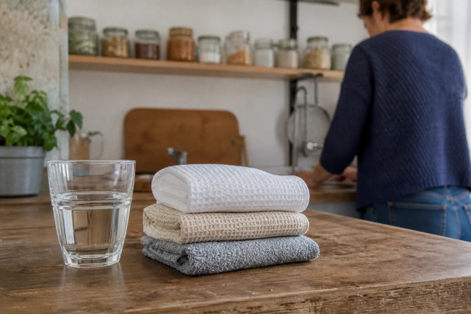 Essuie-tout lavable : le test du coton, bambou et microfibre