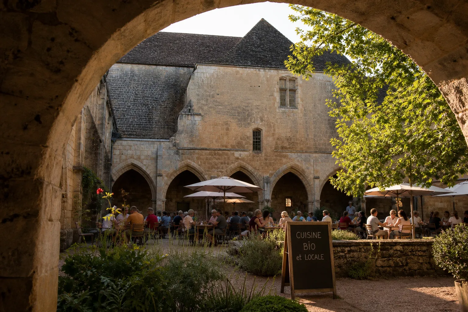 Gastronomie locale à l'abbaye de Cadouin : le pari du bio en Dordogne