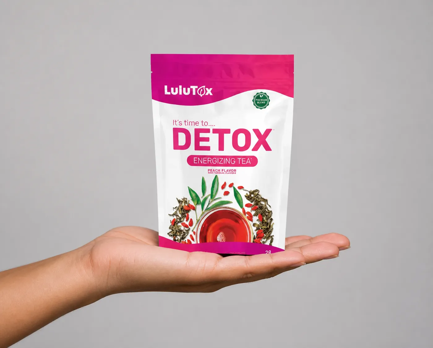 Lulutox Detox Tea HCTC — le produit en main