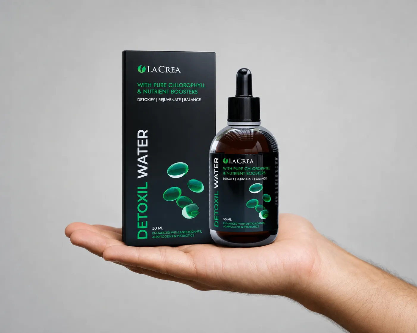 Detoxil Water gastro — le produit en main